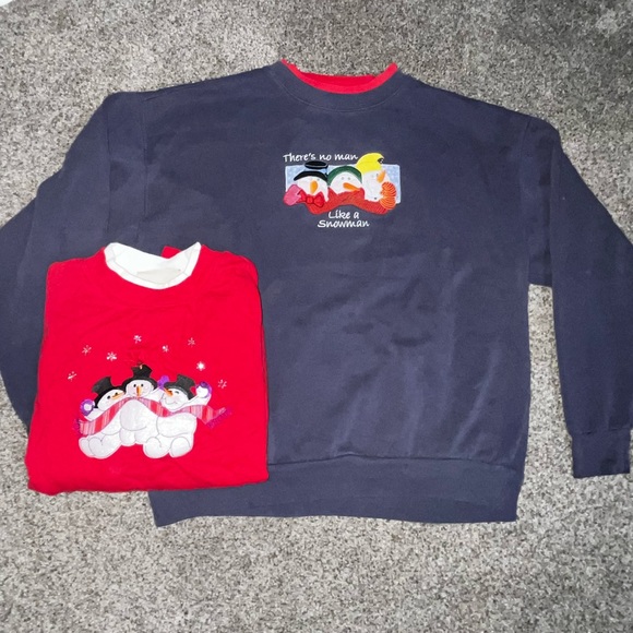 2 Cute Grandma Snowman Crewnecks - Picture 2 of 2